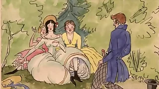 vintage dispirited drawings